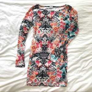 Multi Color Body Con Dress